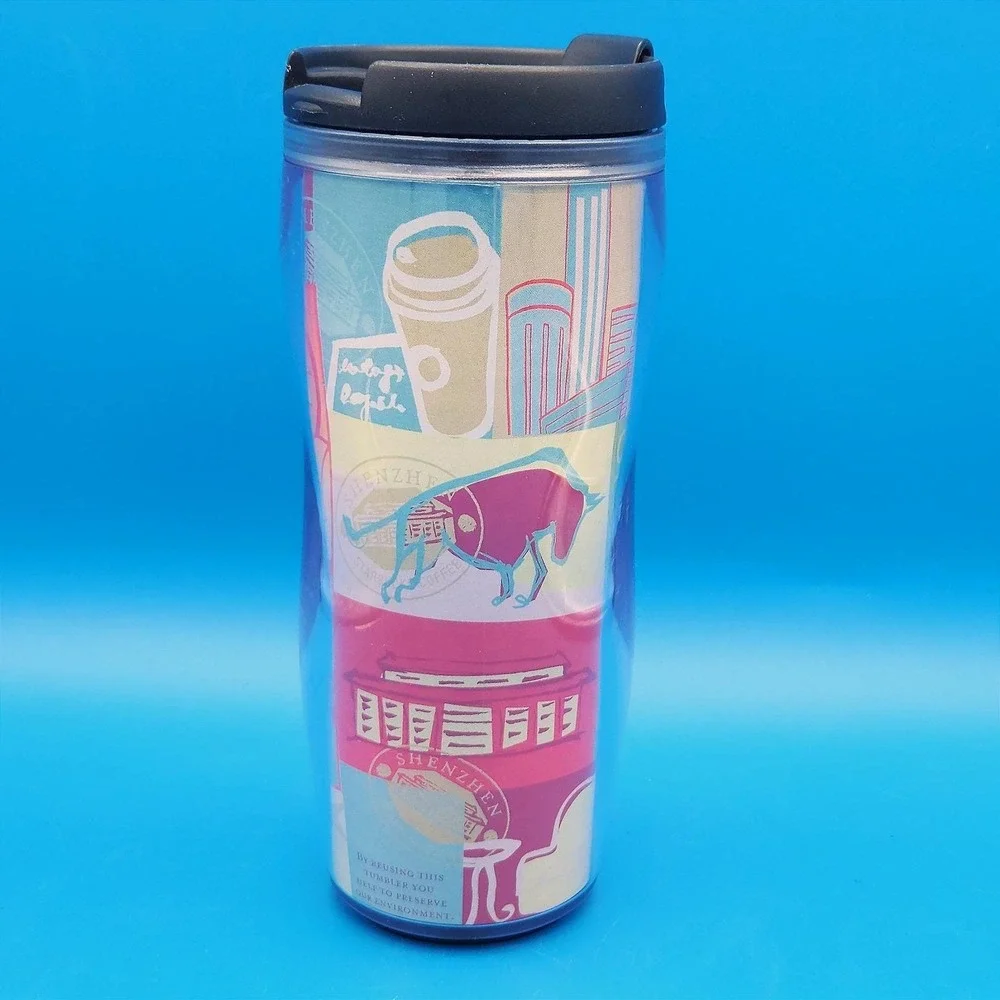 Vintage 2005 Starbucks Shenzhen Thermal Insulated 12 oz. Travel‎ Mug